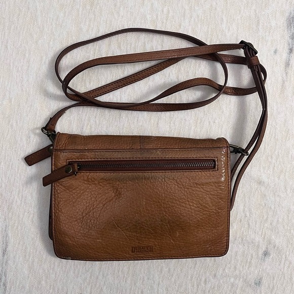 Crossbody Duluth Trading Co Leather Crossbody Wallet Purse Organizer Brown 9\